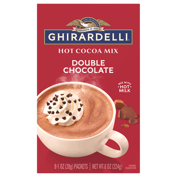 Ghirardelli Double Chocolate Hot Cocoa Mix - 8 ct