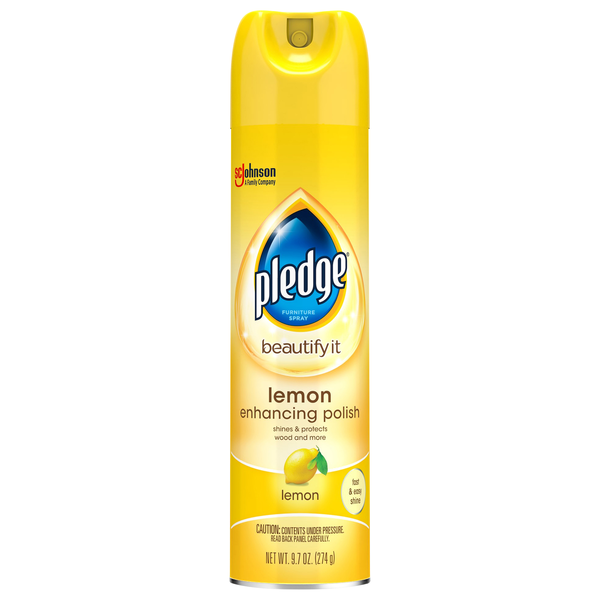 Pledge Lemon Enhancing Furniture Polish Aerosol Spray