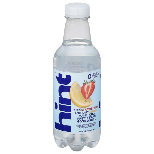 Hint Sugar Free Water Infused with Strawberry + Lemon Essences