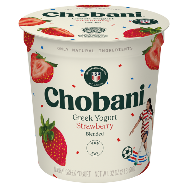 Chobani Non Fat Strawberry Blended Greek Yogurt