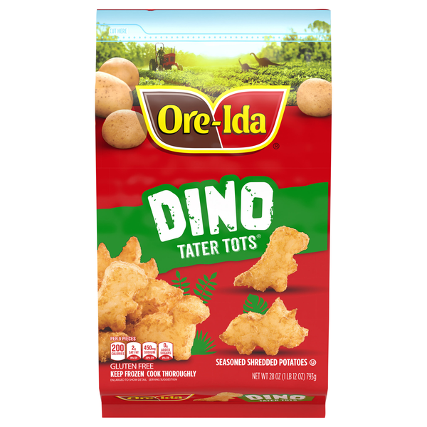 Ore-Ida Gluten Free Seasoned Dino Shaped Tater Tots Frozen
