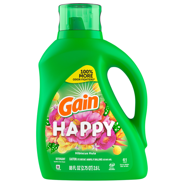 Gain Happy Hibiscus Hula Liquid Laundry Detergent