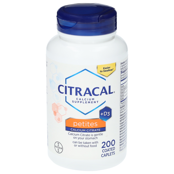 Citracal Calcium Citrate Petites with Vitamin D3 Coated Caplets