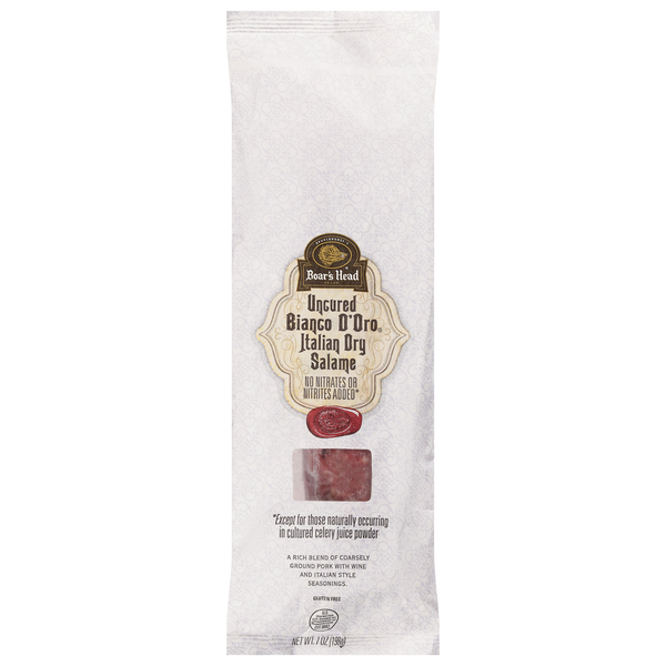 Boar's Head Uncured Bianco D'Oro Italian Dry Salame