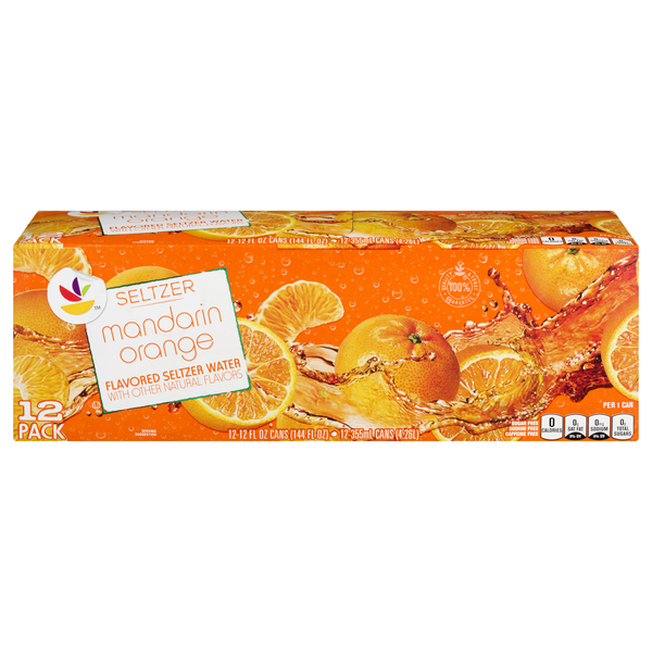 Stop & Shop Mandarin Orange Seltzer Water - 12 pk