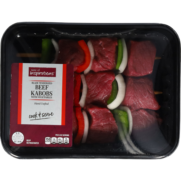 Taste of Inspirations Beef Kabobs with Vegetables - 3 ct
