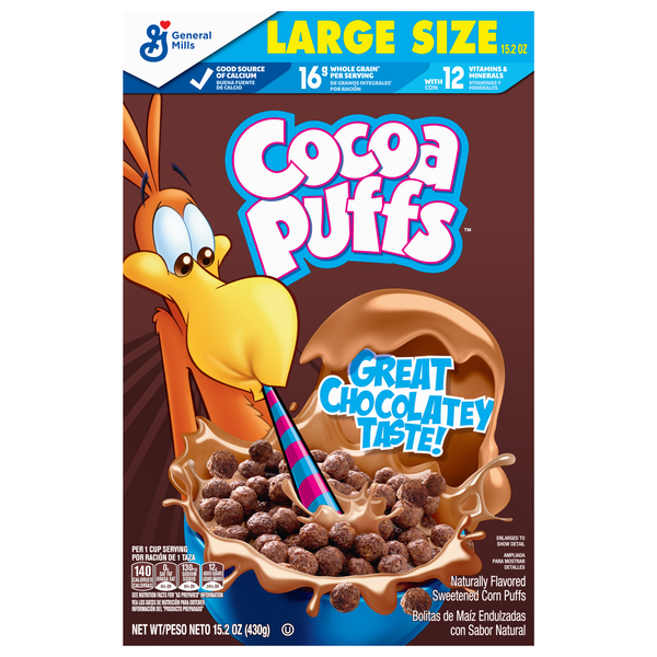 Cocoa Puffs Chocolate Corn Cereal Large Size