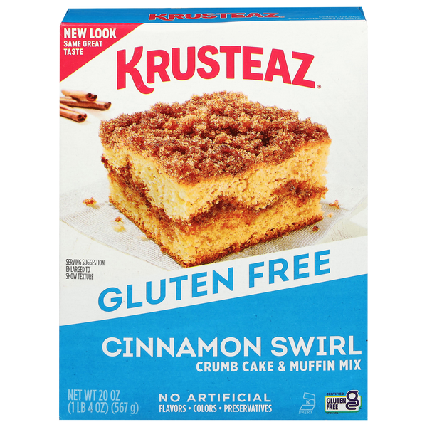 Krusteaz Gluten Free Cinnamon Swirl Crumb Cake & Muffin Mix