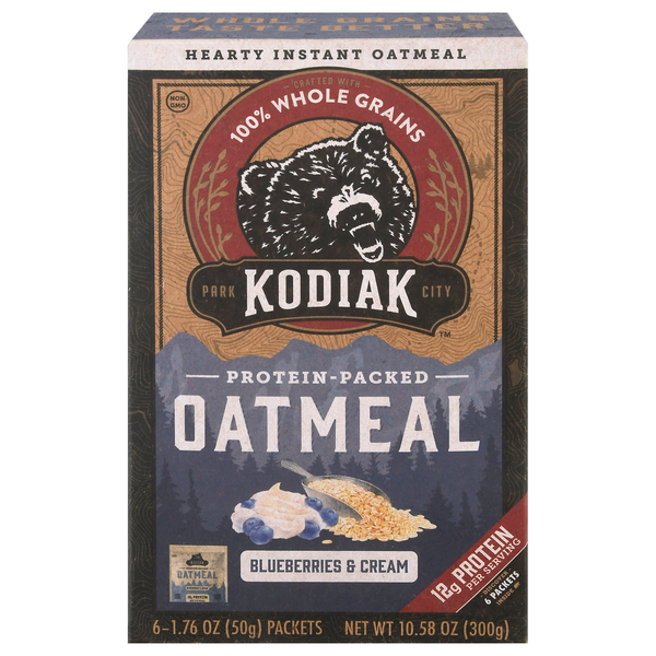 Save on Kodiak ProteinPacked Oatmeal Blueberries & Cream 6 ct Order Online Delivery Stop & Shop