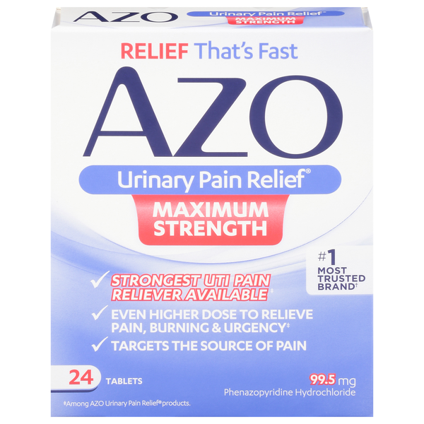 AZO Urinary Pain Relief Tablets Maximum Strength