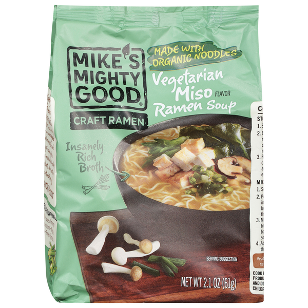 Mike's Mighty Good Vegetarian Miso Flavor Craft Ramen Noodle Soup