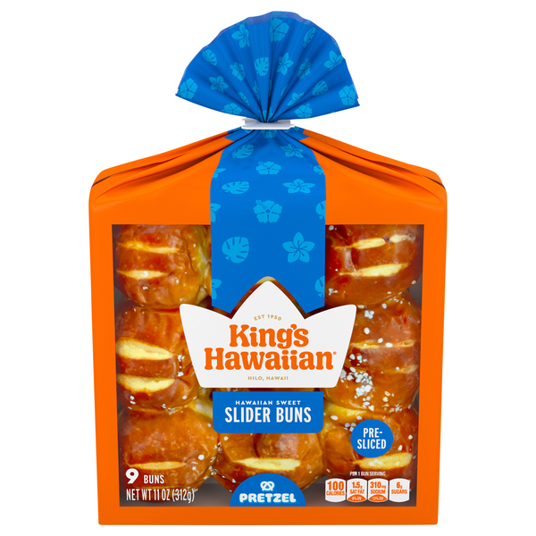 King's Hawaiian Pretzel Slider Buns - 9 ct