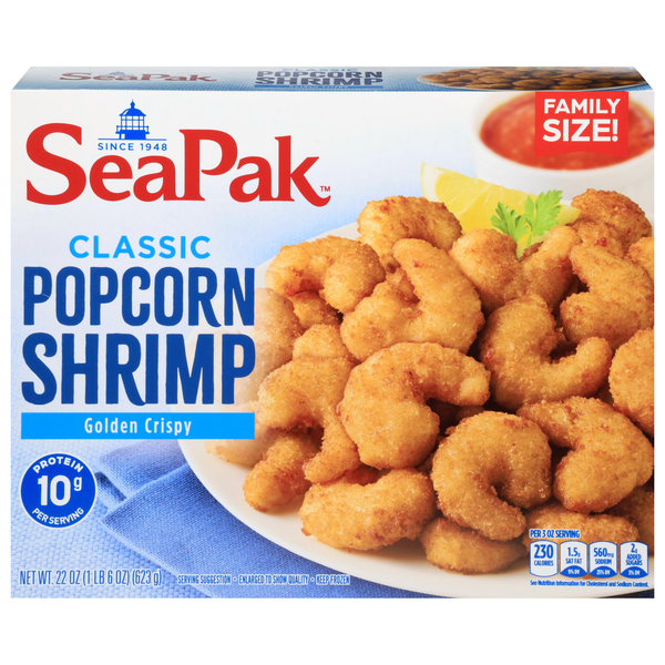 SeaPak Classic Popcorn Shrimp Family Size Frozen
