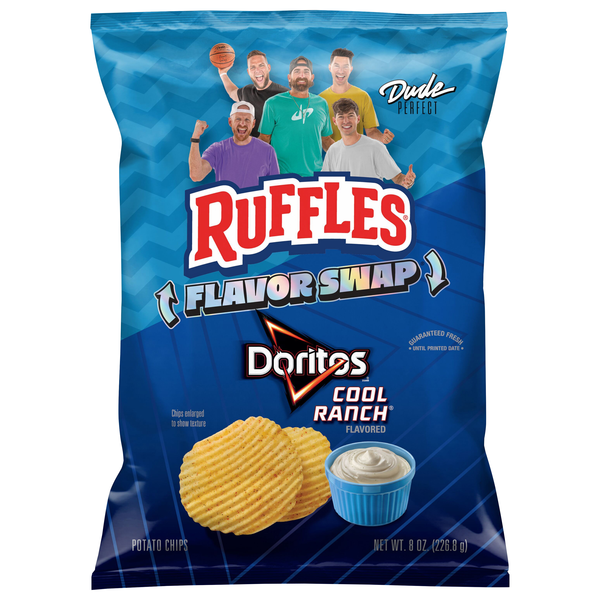 Ruffles Flavor Swap Doritos Cool Ranch Potato Chips