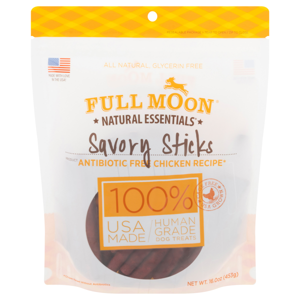 Full Moon Savory Sticks Natural Antibiotic Free Chicken Recipe Dog Treats