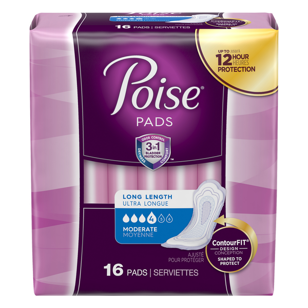 Save on Poise Incontinence Pads Moderate Absorbency Long Length Order