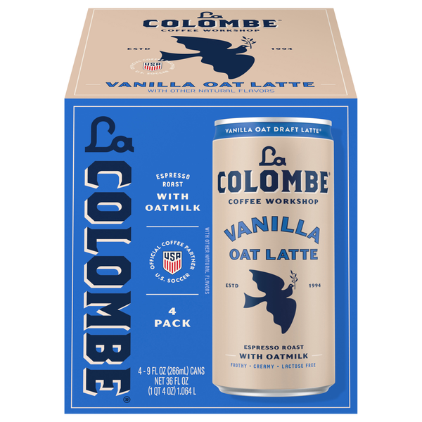 La Colombe Oat Milk Vanilla Draft Latte - 4 pk