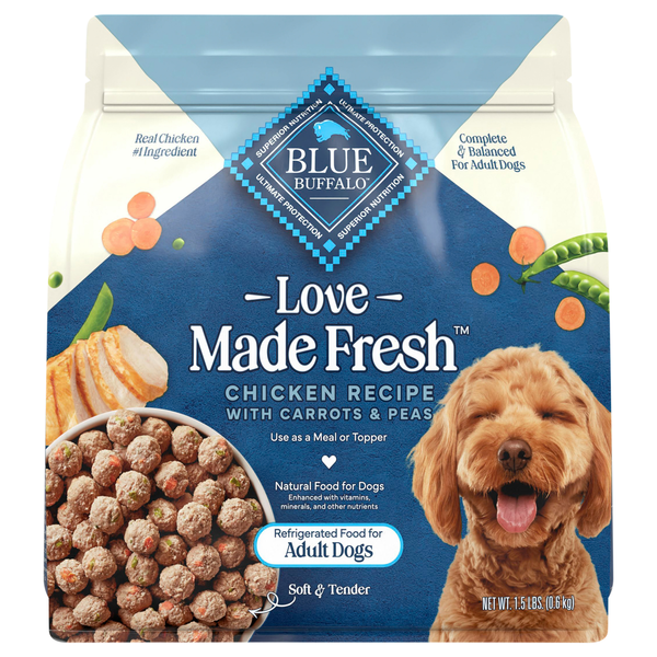 Blue Buffalo Love Made Fresh Chicken Recipe Adult Dog Food Refrigerated