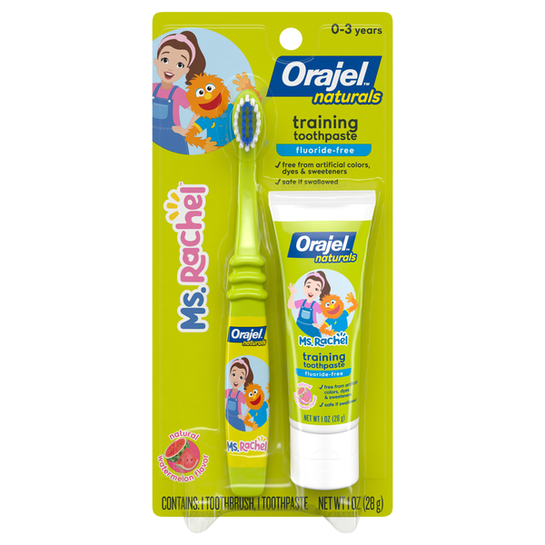 Orajel Naturals Kids Ms. Rachel Watermelon Flavor Toothpaste & Toothbrush