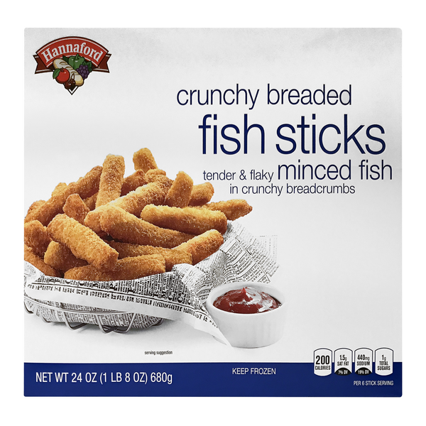 Hannaford Crunchy Breaded Fish Sticks Frozen