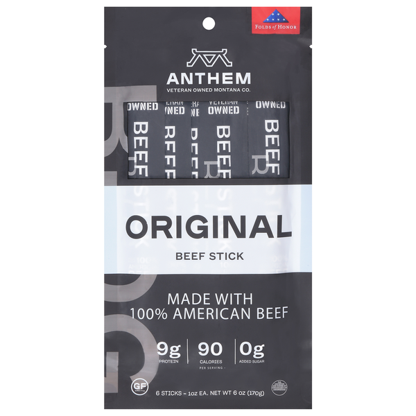 Anthem Original Beef Stick - 6 ct