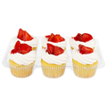Our Brand Bakery Yellow Cupcakes with Fresh Strawberries - 6 ct