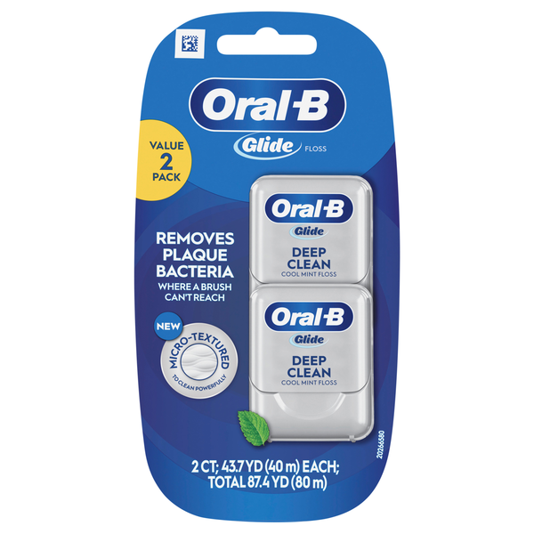 Oral-B Glide Pro-Health Dental Floss Deep Clean Cool Mint - 2 ct