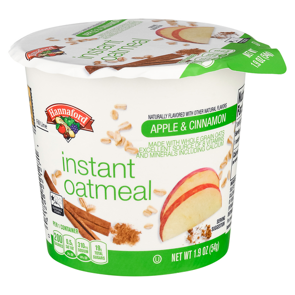 Hannaford Apple & Cinnamon Instant Oatmeal