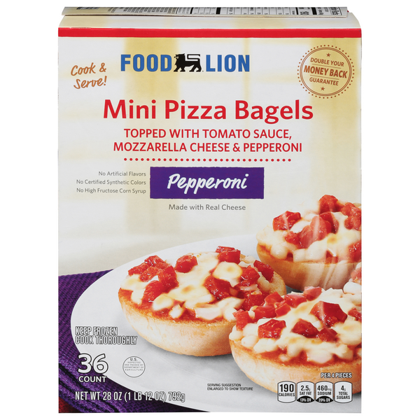 Save on Food Lion Mini Pizza Bagels Pepperoni 36 ct Frozen Order