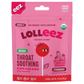 Lolleez Kids Organic Strawberry Throat Soothing Pops - 15 ct