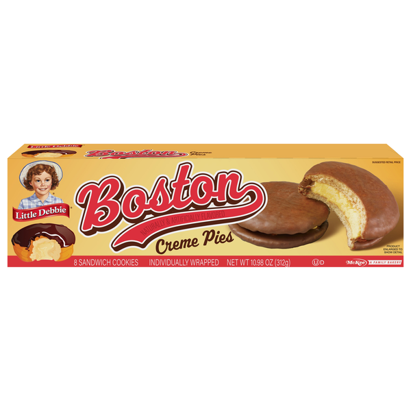 Little Debbie Boston Creme Pies Sandwich Cookies - 8 ct