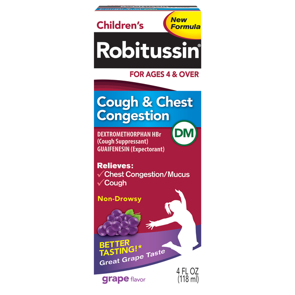 Children's Robitussin Cough & Chest Congestion DM Non-Drowsy Grape