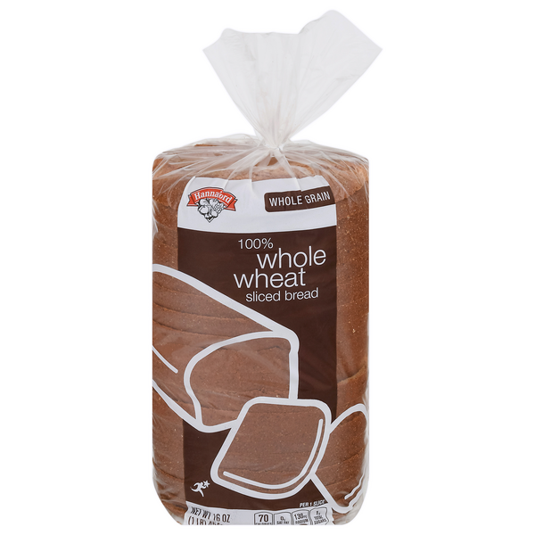 Hannaford Whole Grain 100% Whole Wheat Bread Sliced