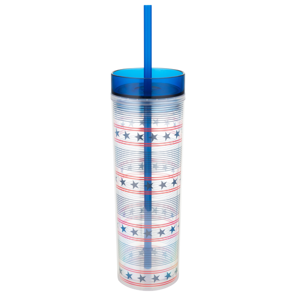 Smart Living Summer Straw Tumbler Stars & Stripes