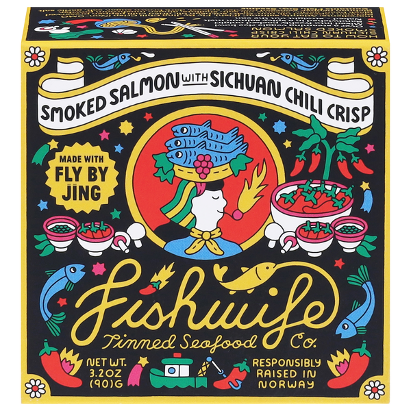 Fishwife Smoked Salmon with Fly By Jing Sichuan Chili Crisp