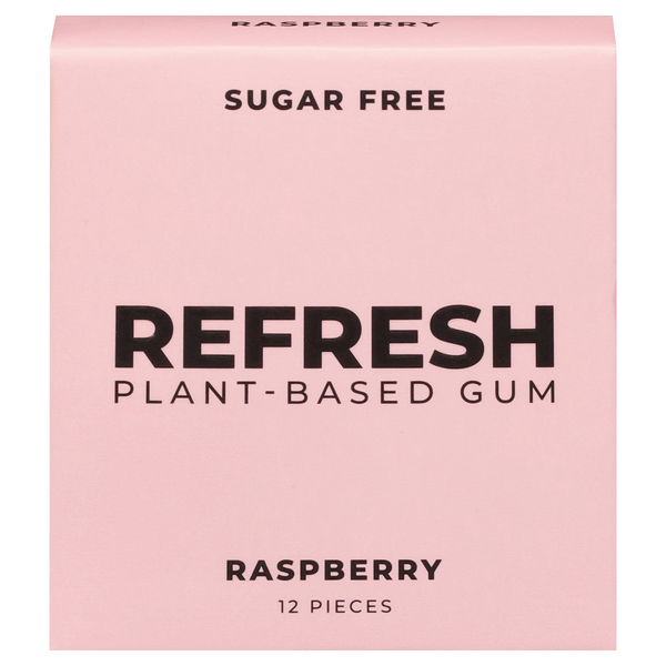 Refresh Sugar Free Plant Based Gum Raspberry
