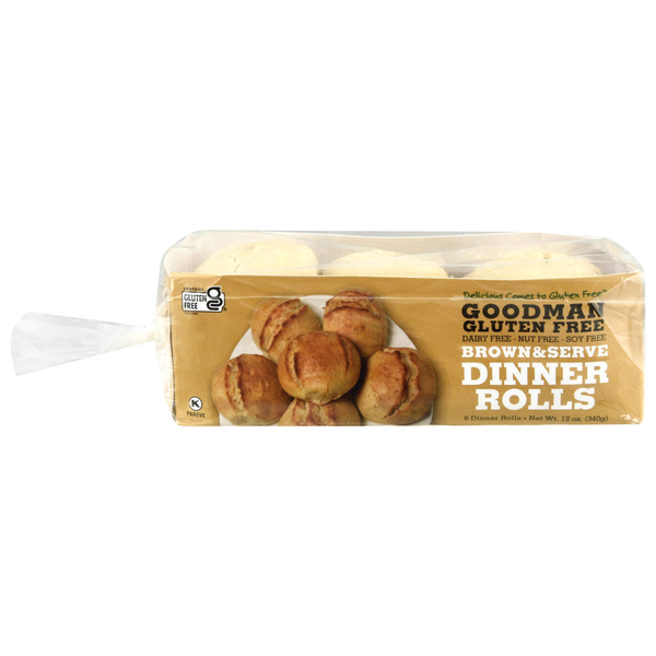 Goodman Gluten Free Brown & Serve Dinner Rolls - 6 ct