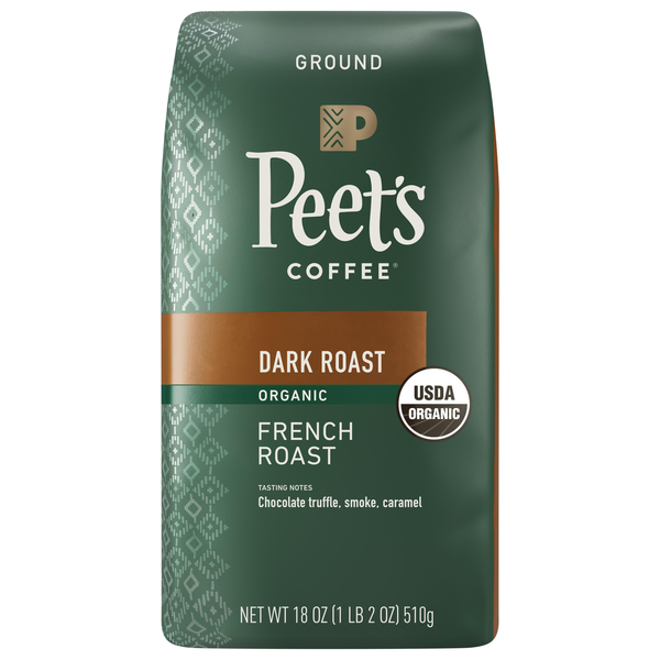 Peet's Organic French Roast Dark Roast Ground Coffee