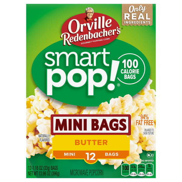 Orville Redenbacher's SmartPop! Butter Mini Bags Microwave Popcorn - 12 ct