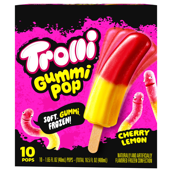 Trolli Cherry Lemon Gummi Pops - 10 ct Frozen