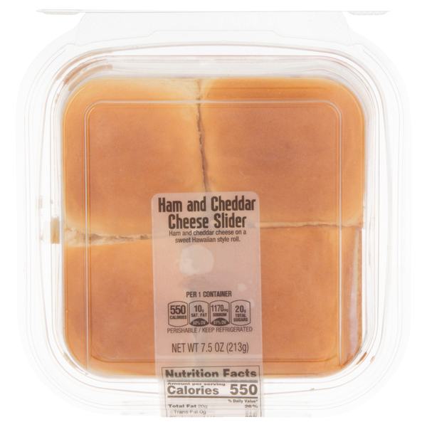 Hannaford Ham & Cheddar Cheese Sliders - 4 ct