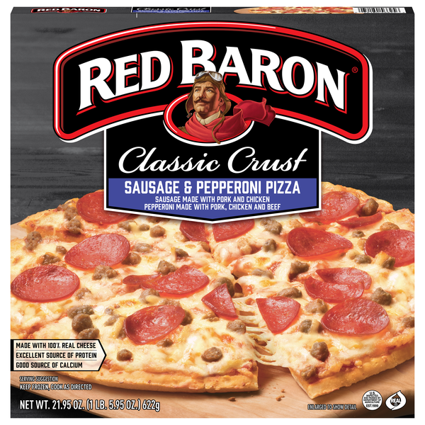Red Baron Classic Crust Sausage & Pepperoni Pizza Frozen