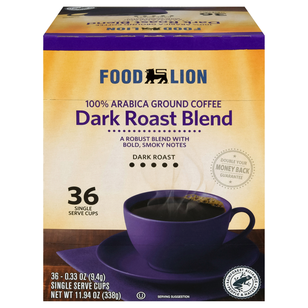 Food Lion Dark Roast Blend Single Serve Coffee Cups