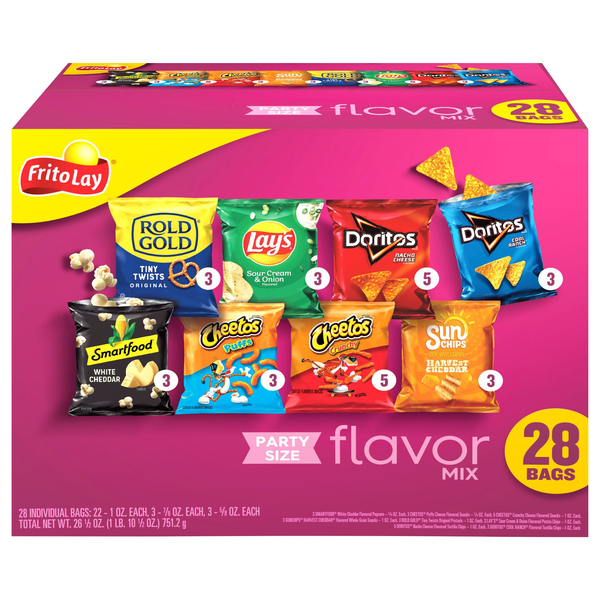 Frito-Lay Flavor Mix Variety Pack Party Size - 28 ct