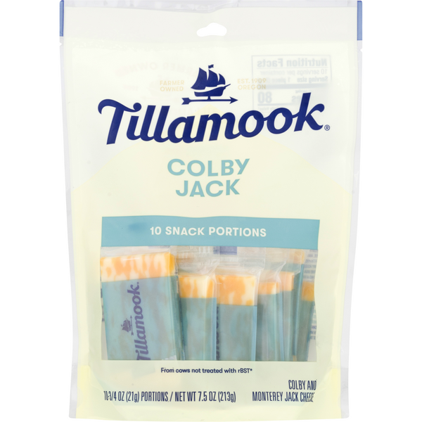 Save on Tillamook Snack Portions Colby & Monterey Jack Cheese 10 ct