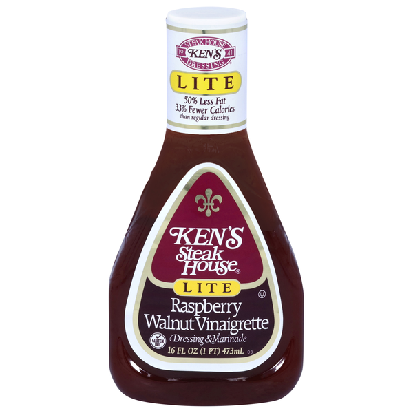 Ken's Steak House Lite Raspberry Walnut Vinaigrette Dressing