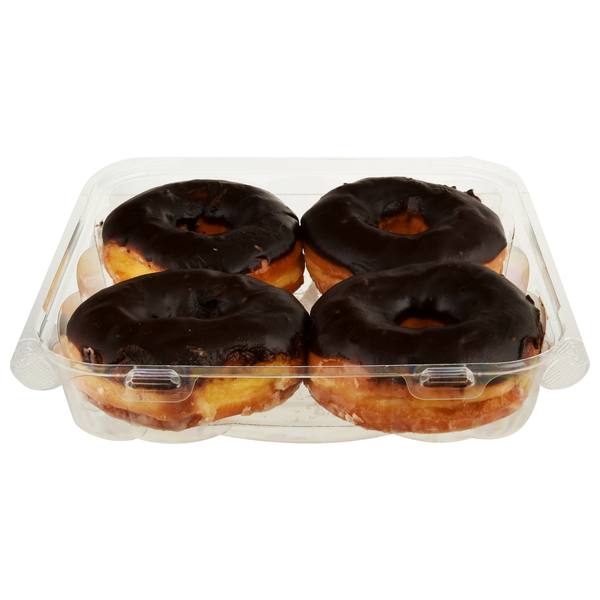 Stop & Shop Bakery Chocolate Iced Donuts - 4 ct