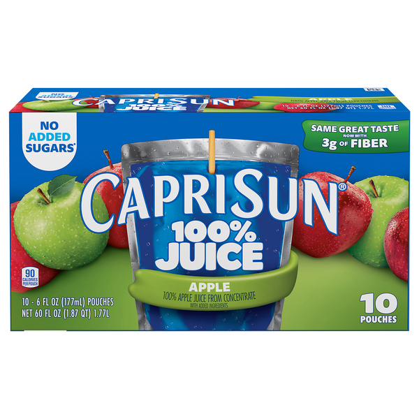 Capri Sun 100% Apple Juice Drink Pouches Paw Patrol - 10 pk