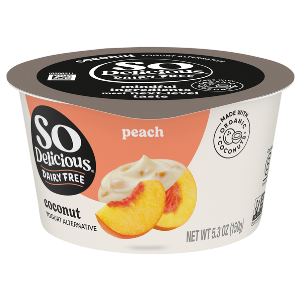 So Delicious Dairy Free Vegan Peach Coconutmilk Yogurt Alternative Cup