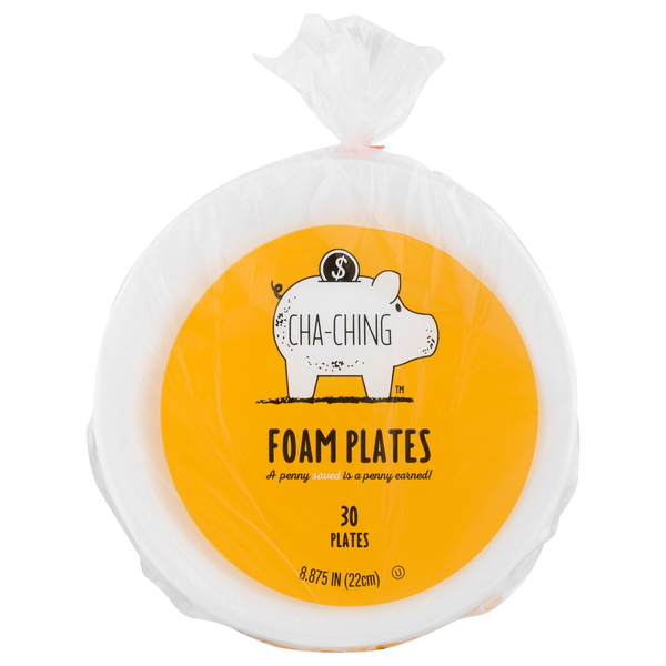 Cha-Ching Foam Plates 8.8 Inch